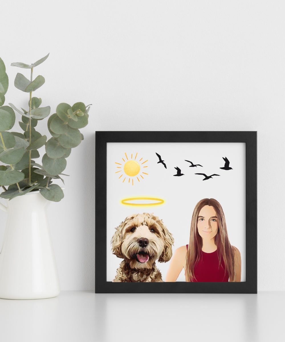 Custom Modern Family Pet Portrait