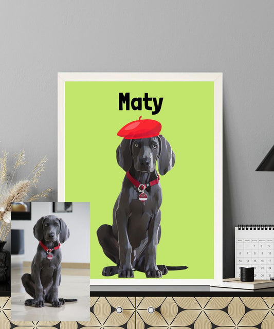 Custom Modern Pet Portrait