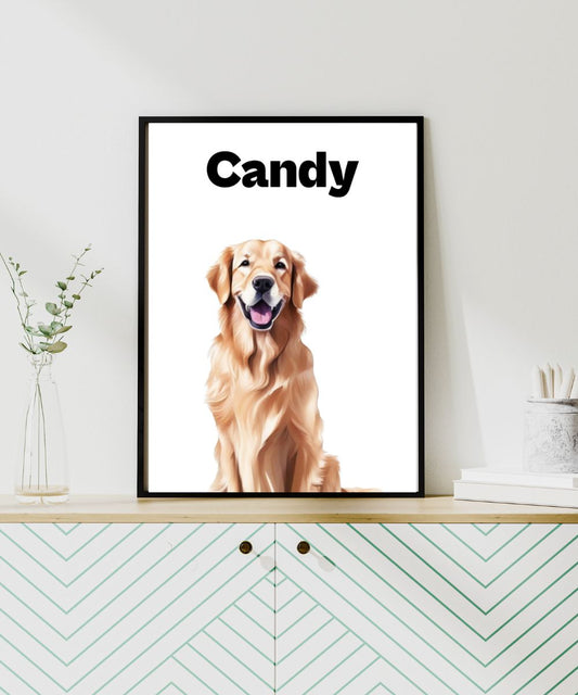 Custom Modern Pet Portrait