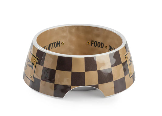 Checker Chewy Vuiton Bowl - Small
