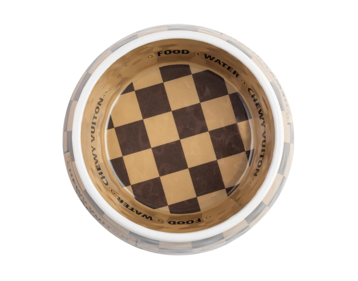 Checker Chewy Vuiton Bowl - Small