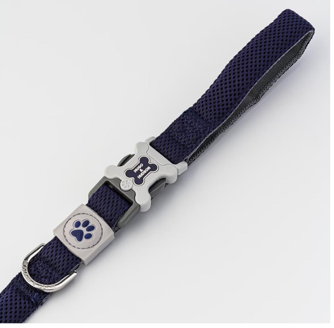 Blue Navy HUGO & HUDSON Mesh Dog Lead