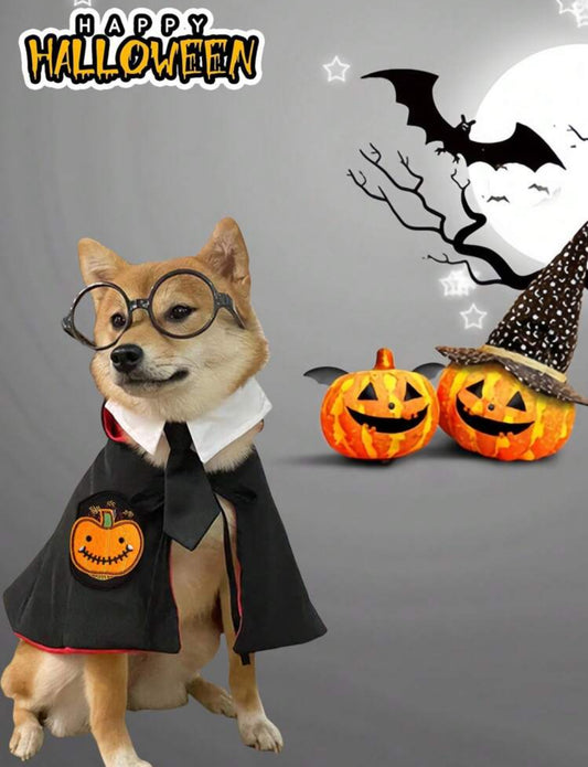 1 set Halloween pet costume wizard cloak for cats and small dogs cosplay outfit