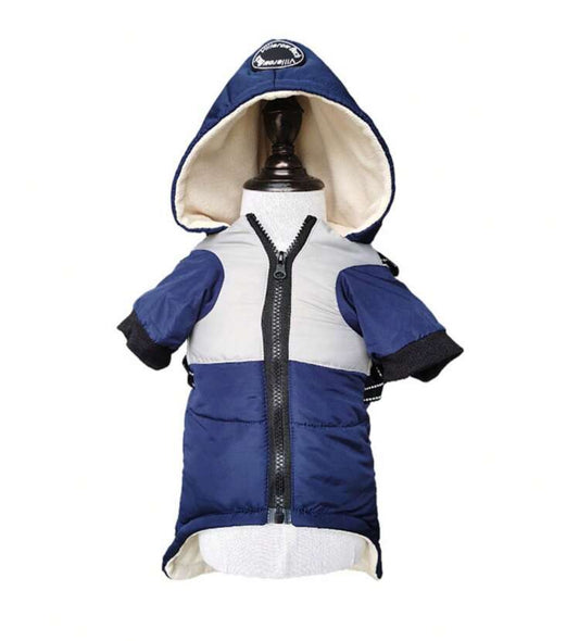 Dog Clothing Autumn And Winter New Waterproof blue