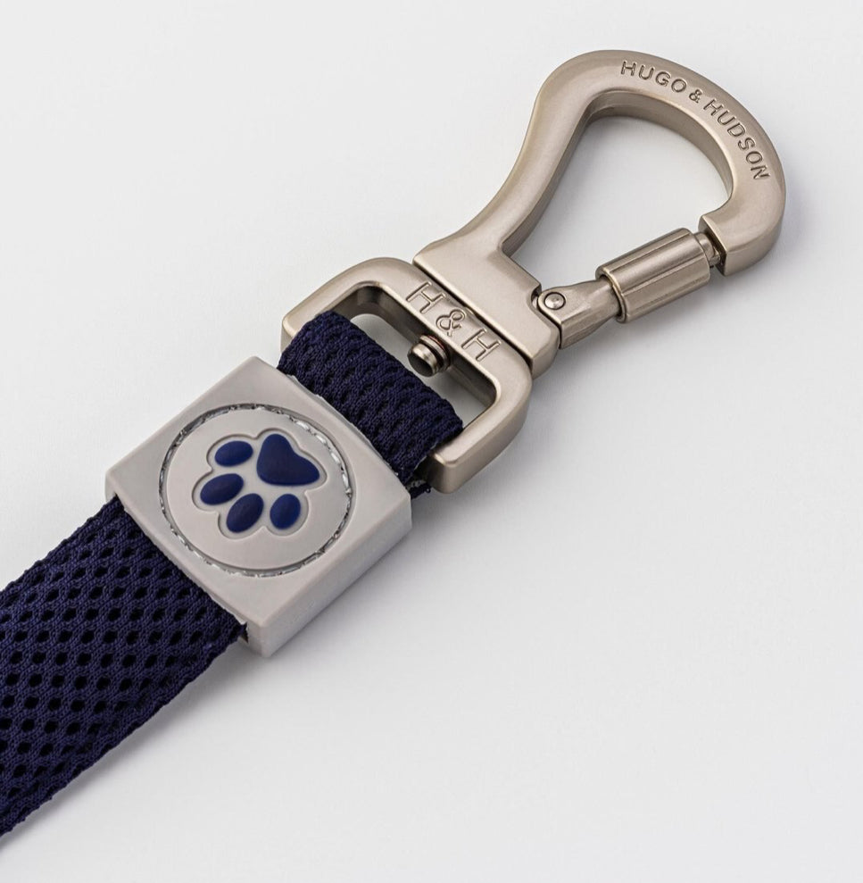 Blue Navy HUGO & HUDSON Mesh Dog Lead