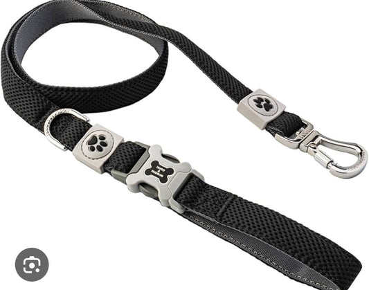 Black HUGO & HUDSON Mesh Dog Lead