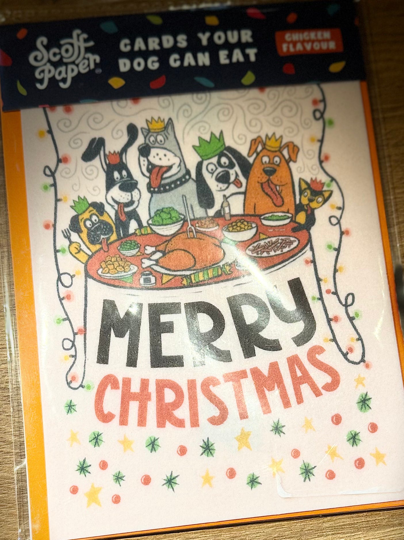 Christmas Chicken Edible Card For Dogs