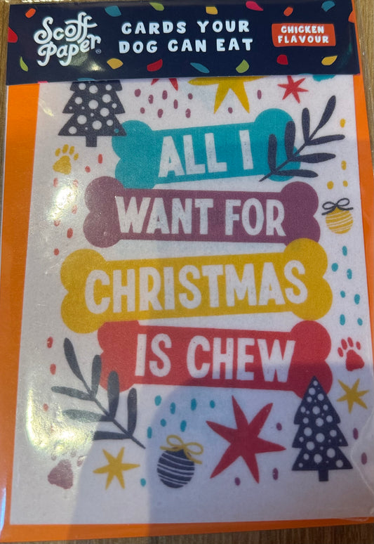 Christmas Chicken Edible Card For Dogs