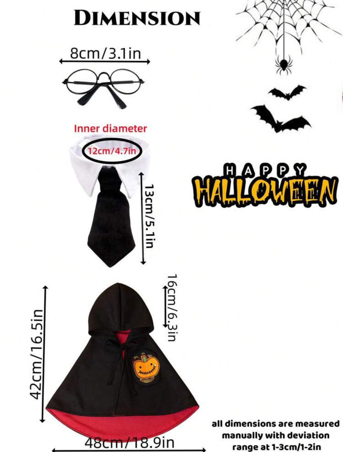 1 set Halloween pet costume wizard cloak for cats and small dogs cosplay outfit