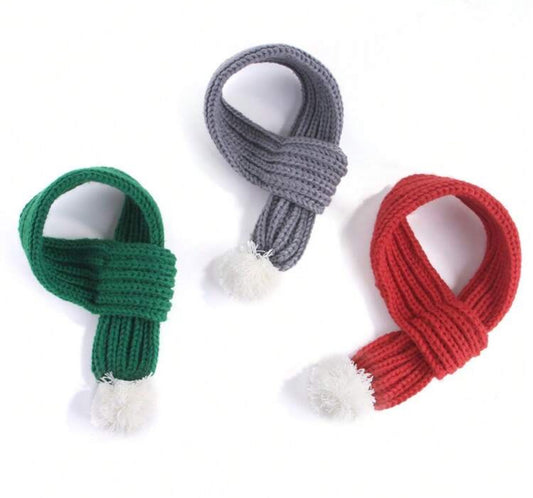 Pet Scarf, Warm Christmas Neck Warmer for Cats and Dogs, Knitted Dog