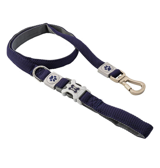 Blue Navy HUGO & HUDSON Mesh Dog Lead