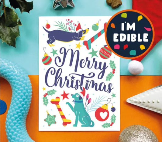 Christmas Chicken Edible Card For Dogs