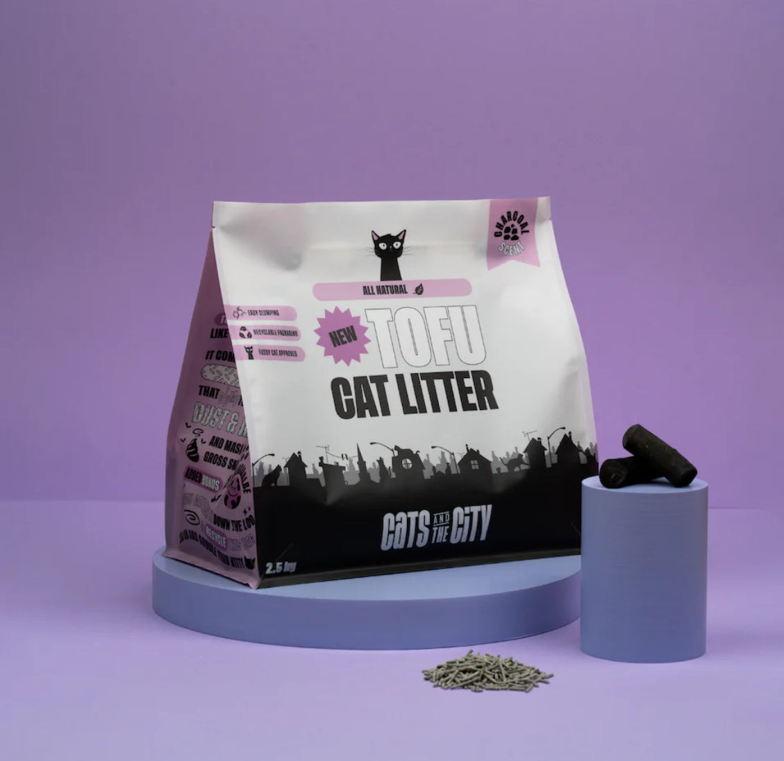 CHARCOAL TOFU CAT LITTER