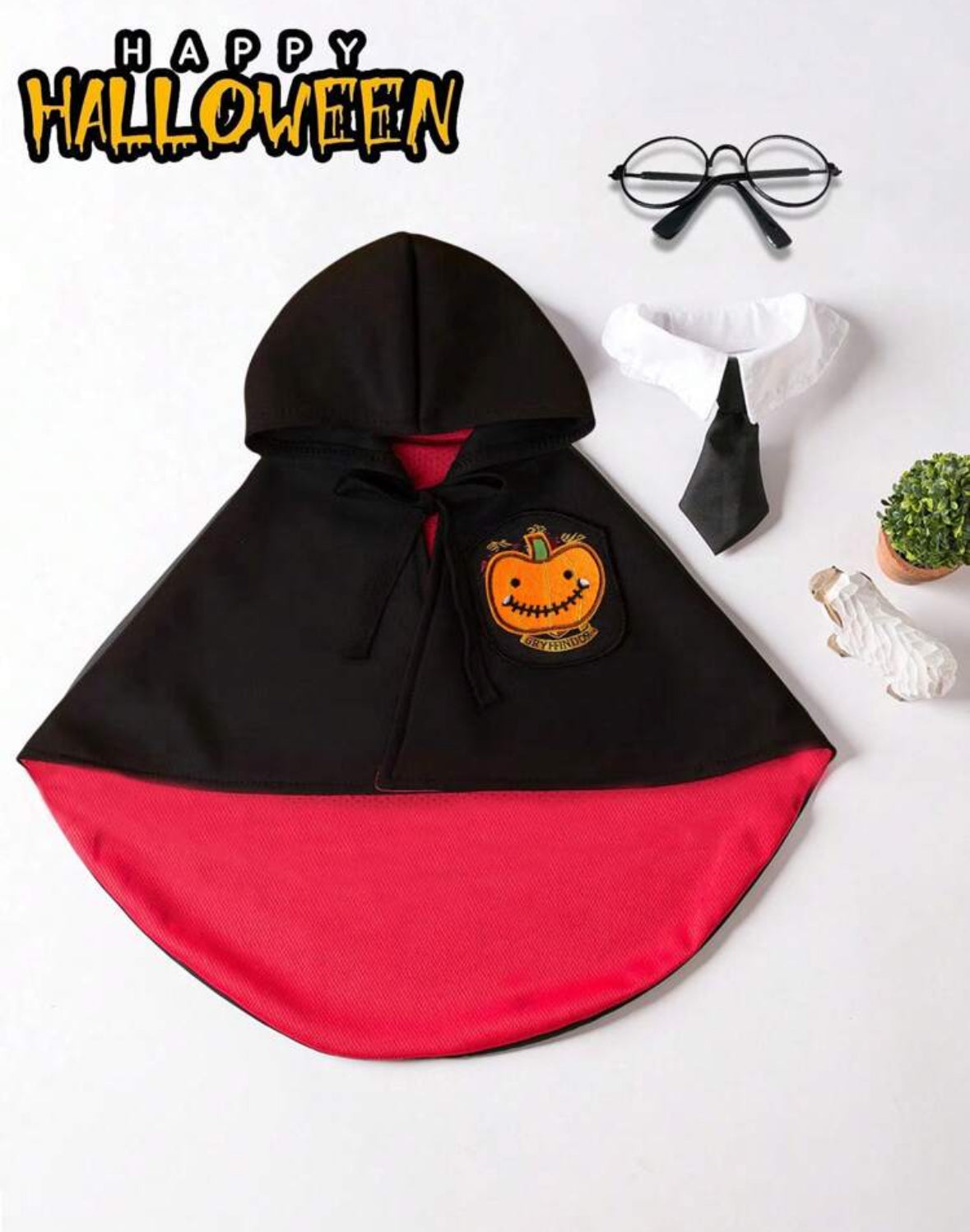 1 set Halloween pet costume wizard cloak for cats and small dogs cosplay outfit