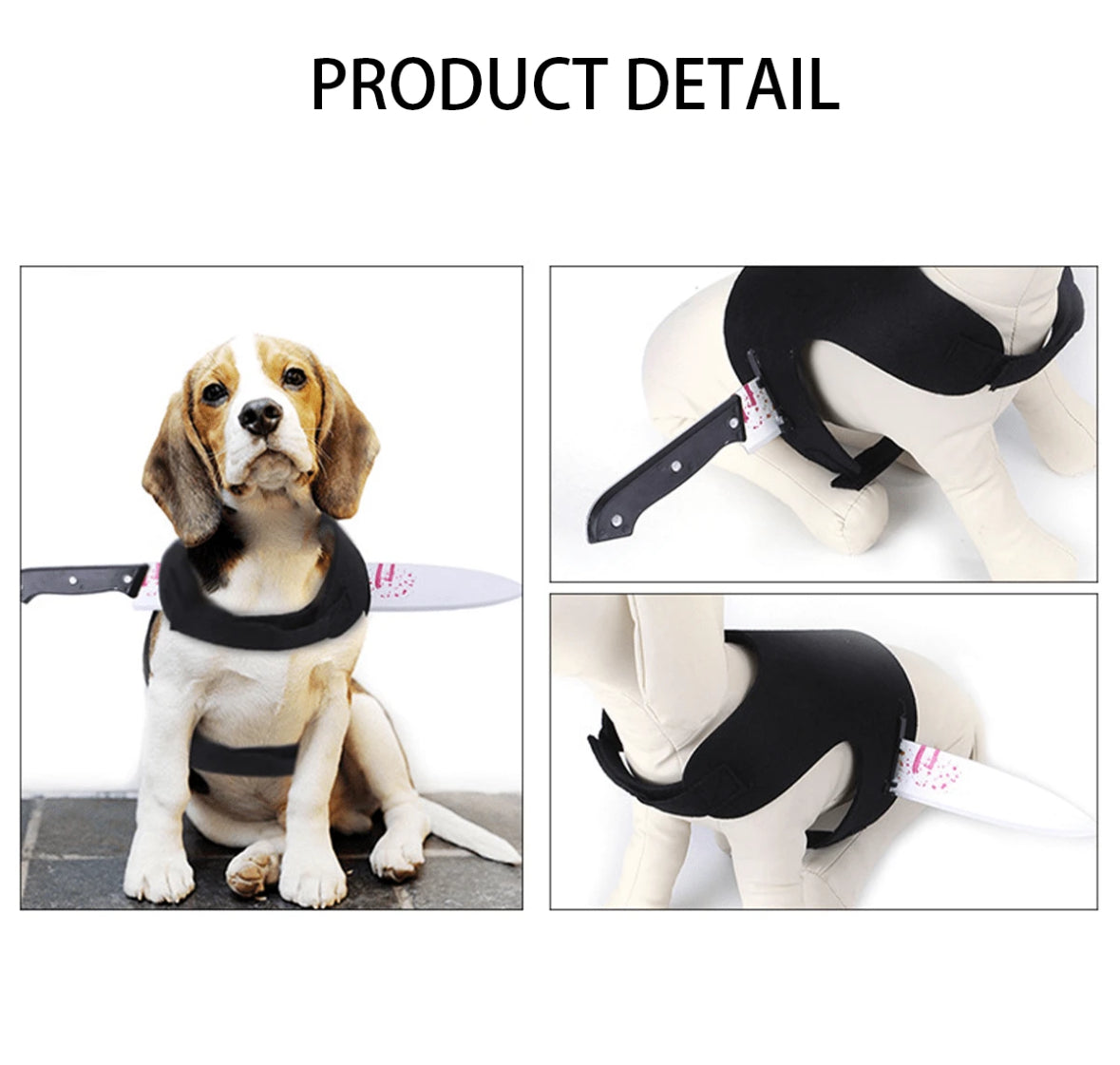Halloween Dog Cosplay Costume, Funny Bayonet Design Dog Clothes For Halloween