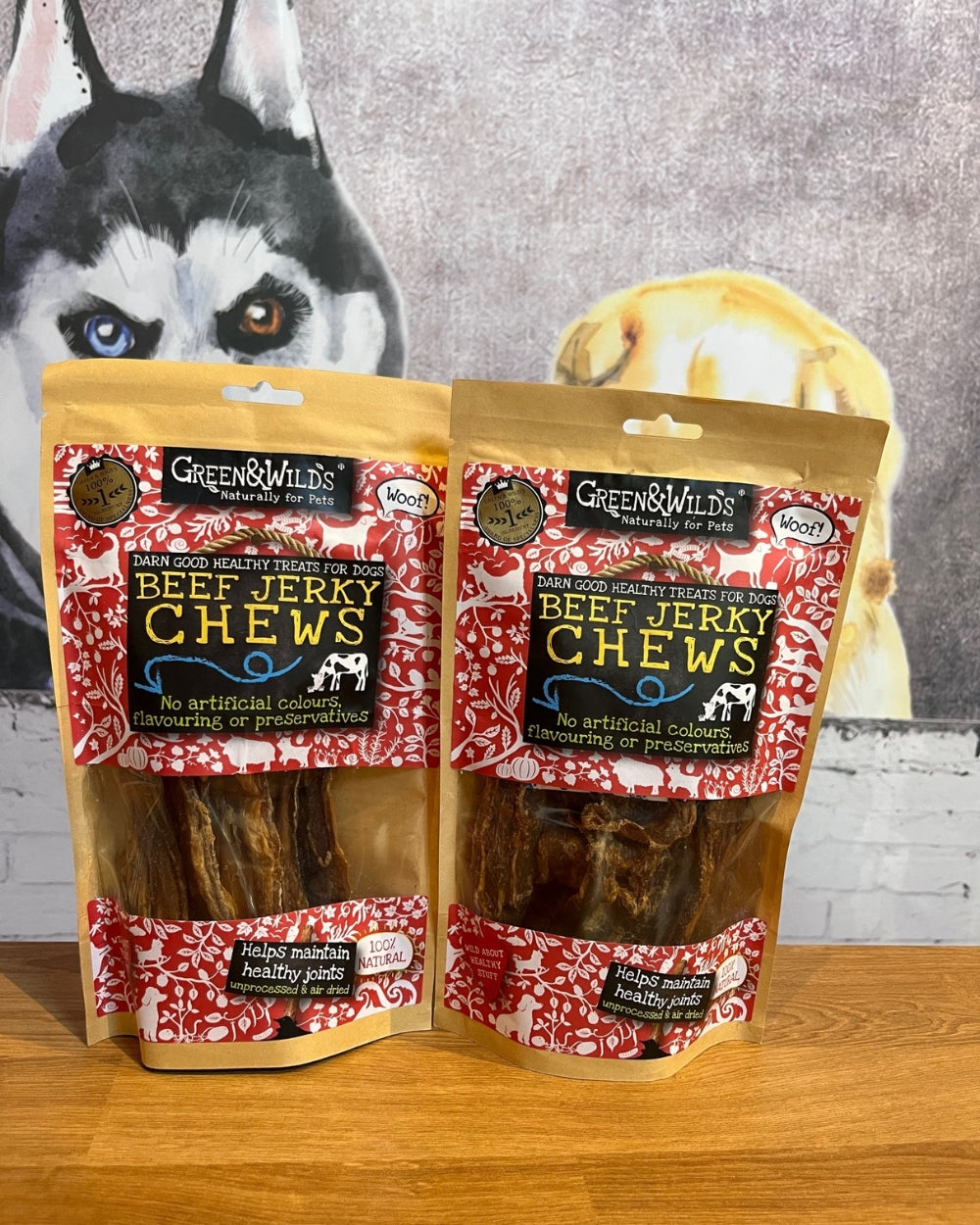 Green and Wilds Beef Jerky Chews Dog Treats Natural Dog Treats