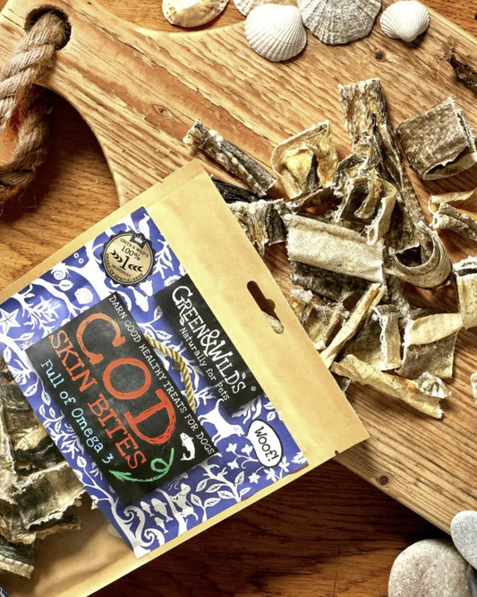 Green and Wilds Cod Skin Bites Natural Dog Treat