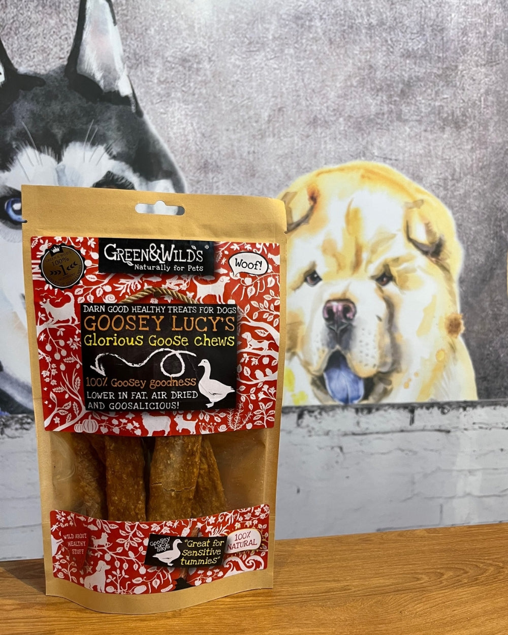 GreenandWildsGoosey Lucys Goose Chews Natural Dog Treat