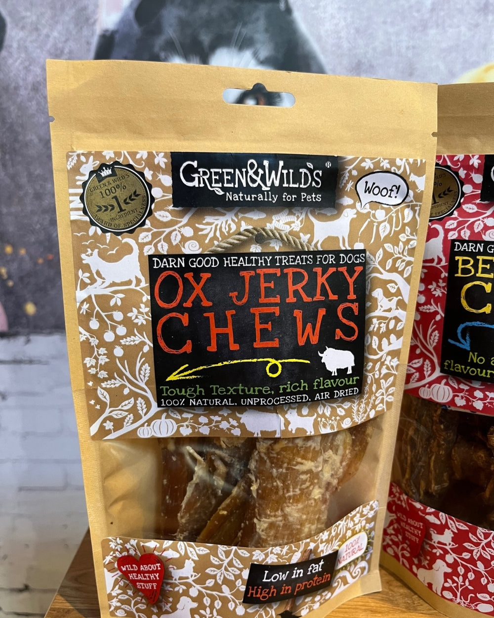 Green and Wild Natural Dog Treat Beef, Ox and Wild Boar Chews