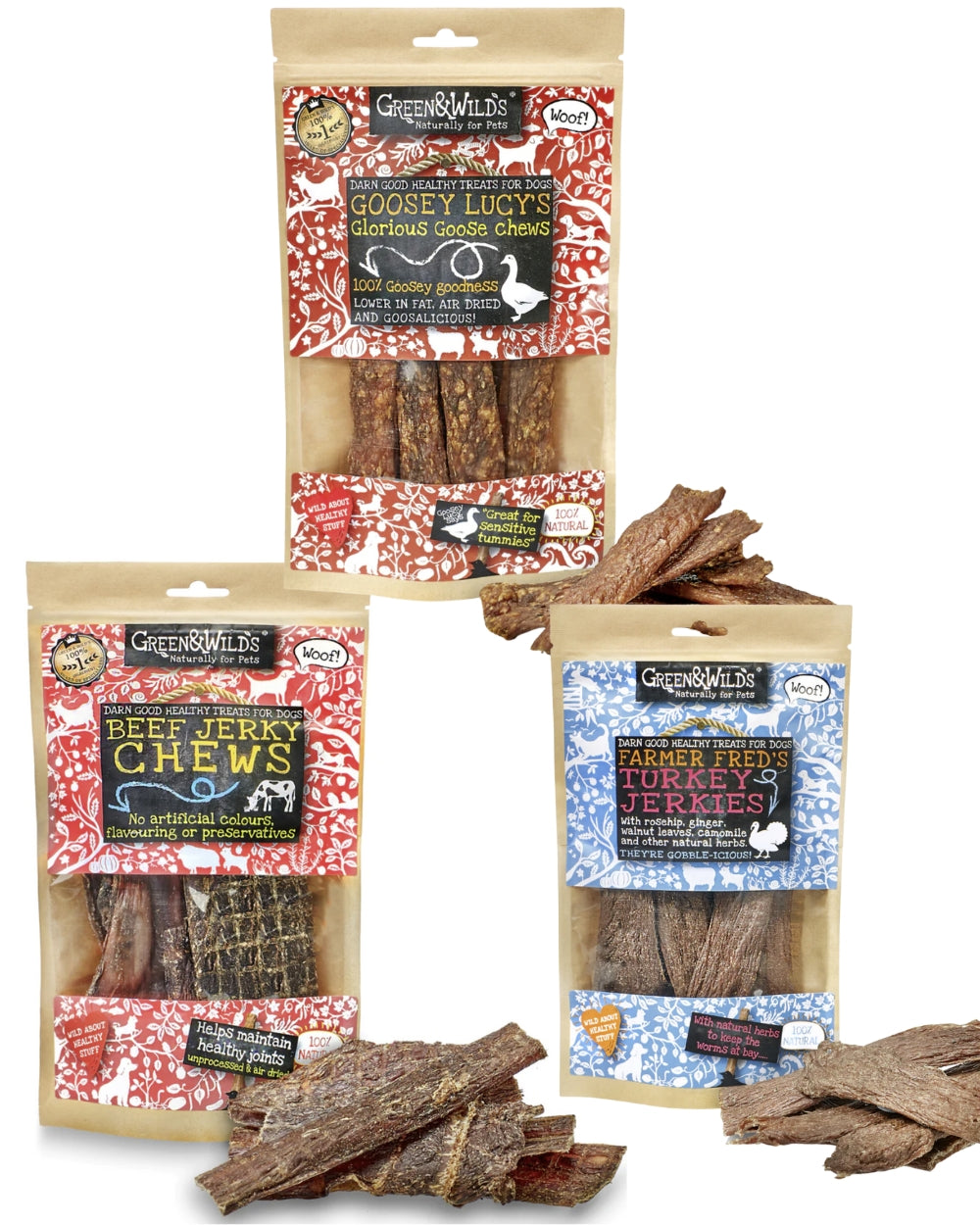 Green and Wilds Natural Dog Treats Bundle