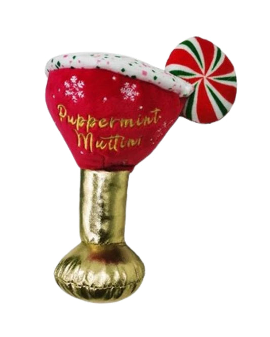 Puppermint Muttini - Christmas Holiday Plush Dog Toy Haute Diggity Dog