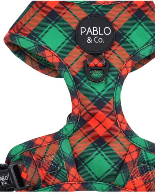 Pablo and Co Winston Plaid Adjustable Dog Harness