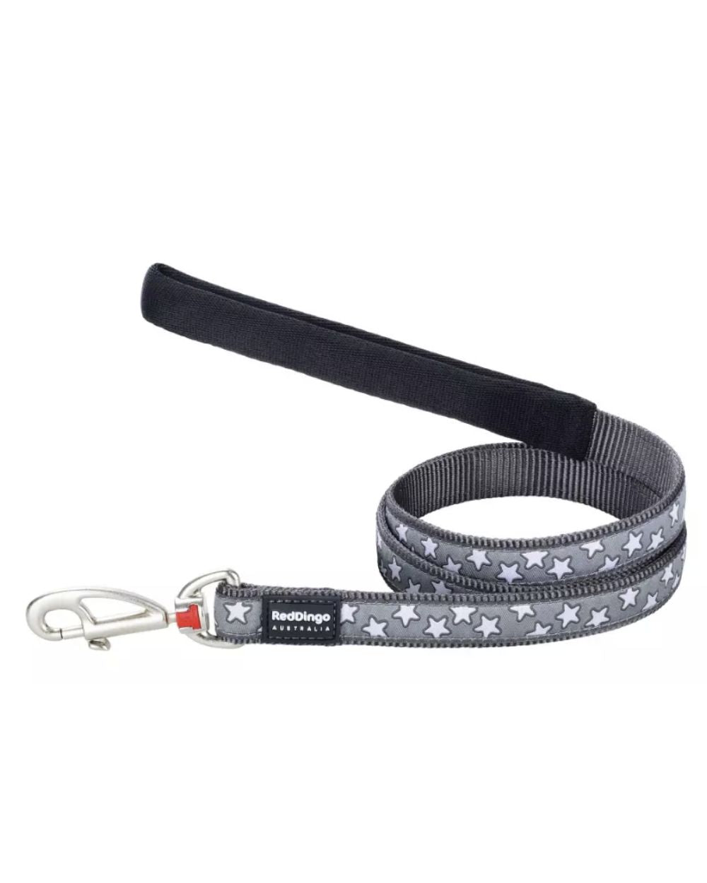 Red Dingo Stars Grey Dog Lead Leash