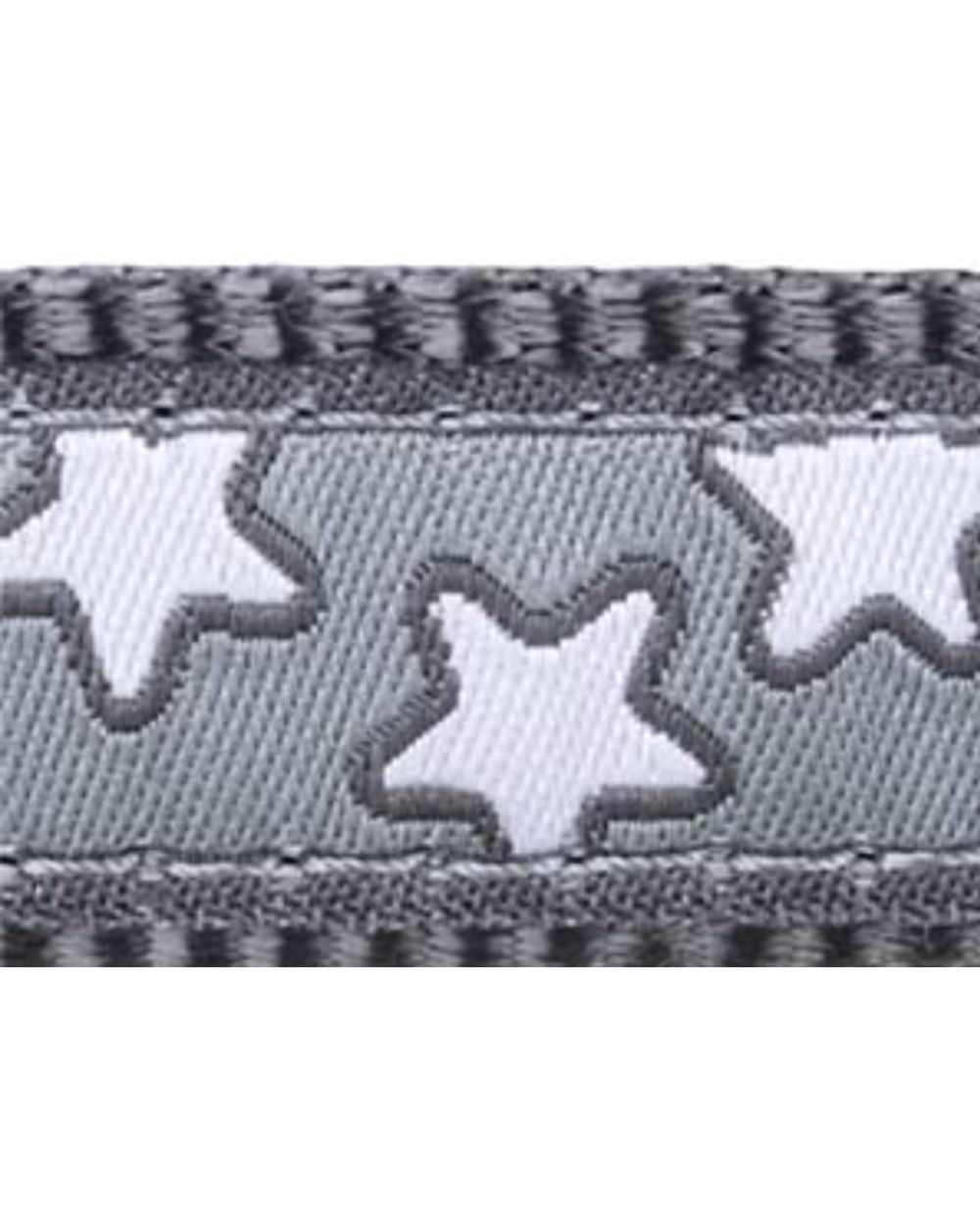Red Dingo Stars Grey Dog Lead Leash