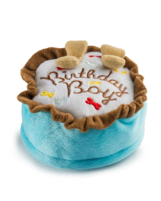 Birthday Boy Toy Squeaker Plush Dog Toy Haute Diggity Dog