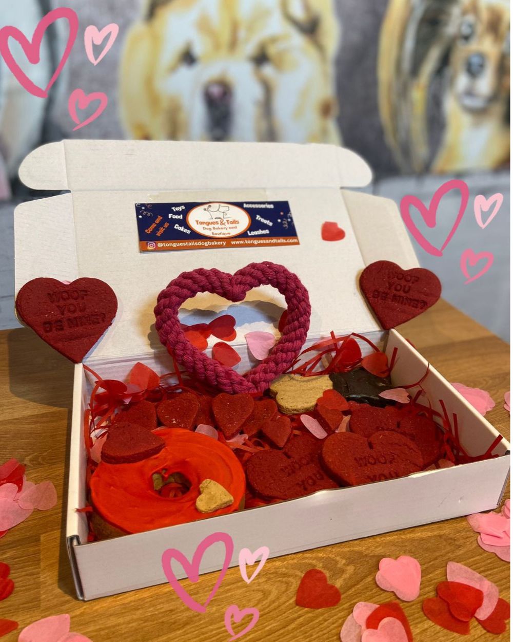 Valentine's Dog Treats Box