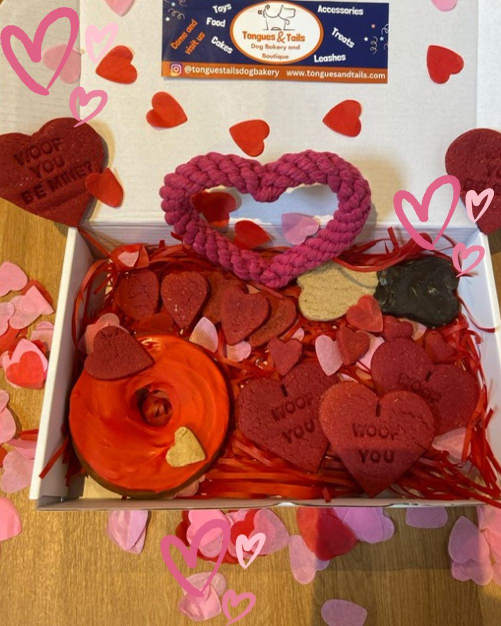Valentine's Dog Treats Box
