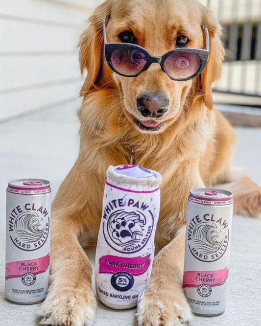 White Paw - Bark Cherry Squeaker Plush Dog Toy Haute Diggity Dog