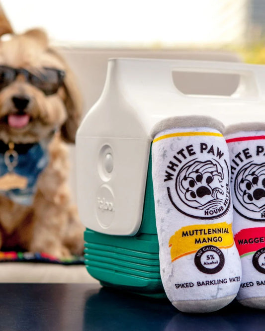 White Paw - Muttlennial Mango Squeaker Plush Dog Toy Haute Diggity Dog