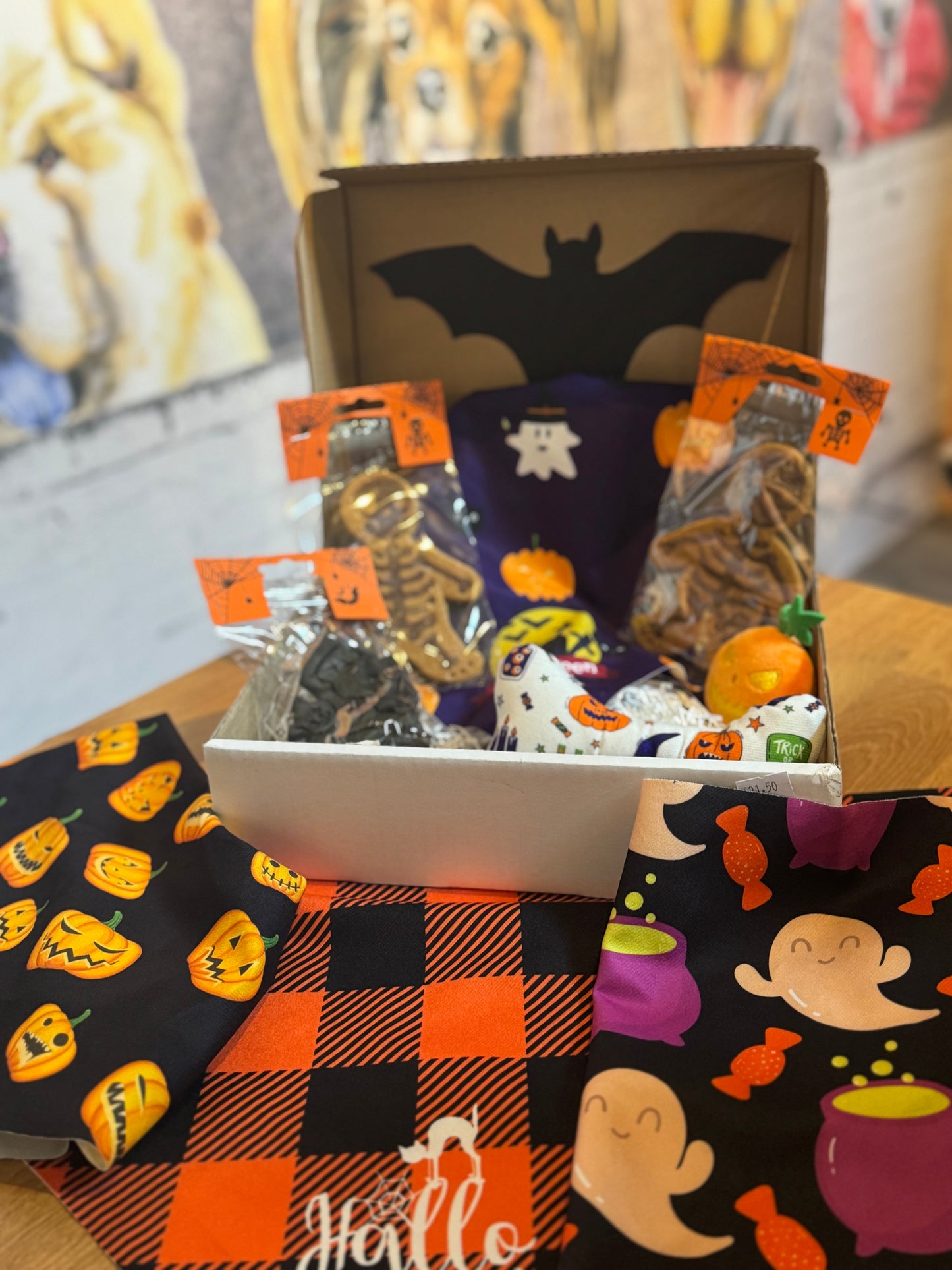 Halloween dog treat box
