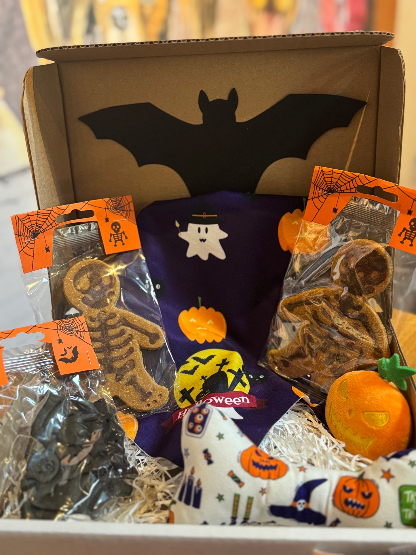 Halloween dog treat box