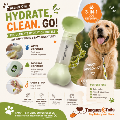 Water Bottle & Waste Bag Storage With Strap BRAND NEW pets