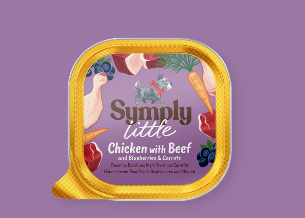 Symply Little
Chicken & Beef
100g Wet Dog Food