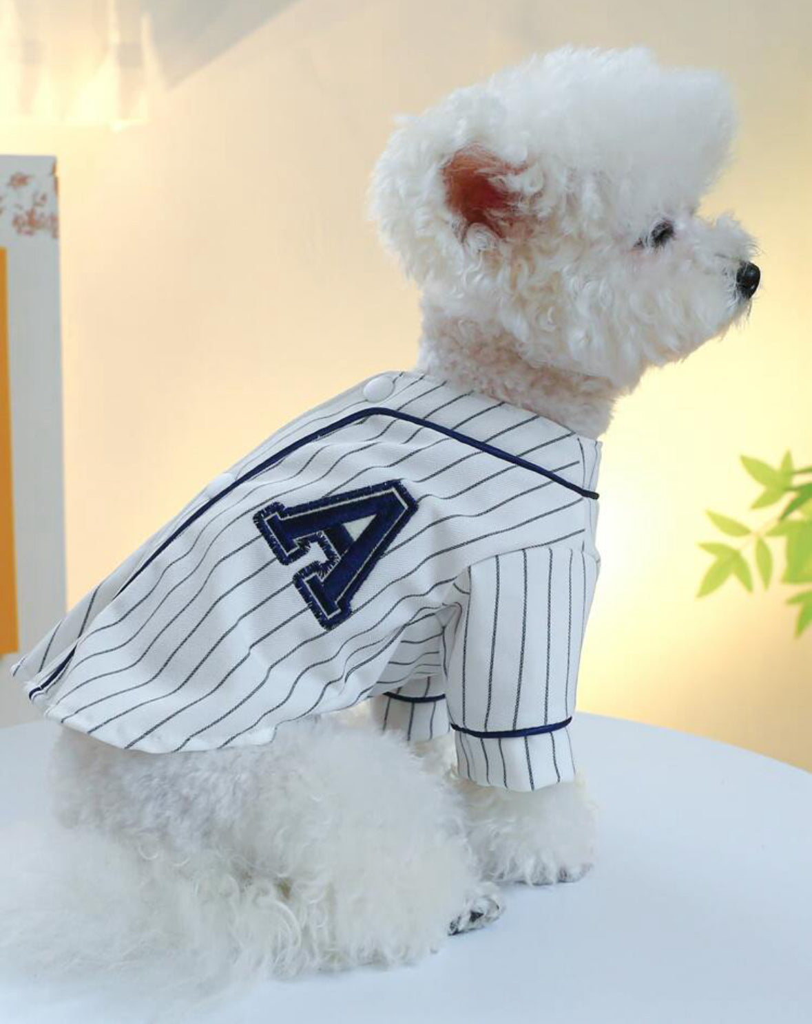 Clothes Stripe Dog Baseball Shirt, Suitable For Dogs And Cats