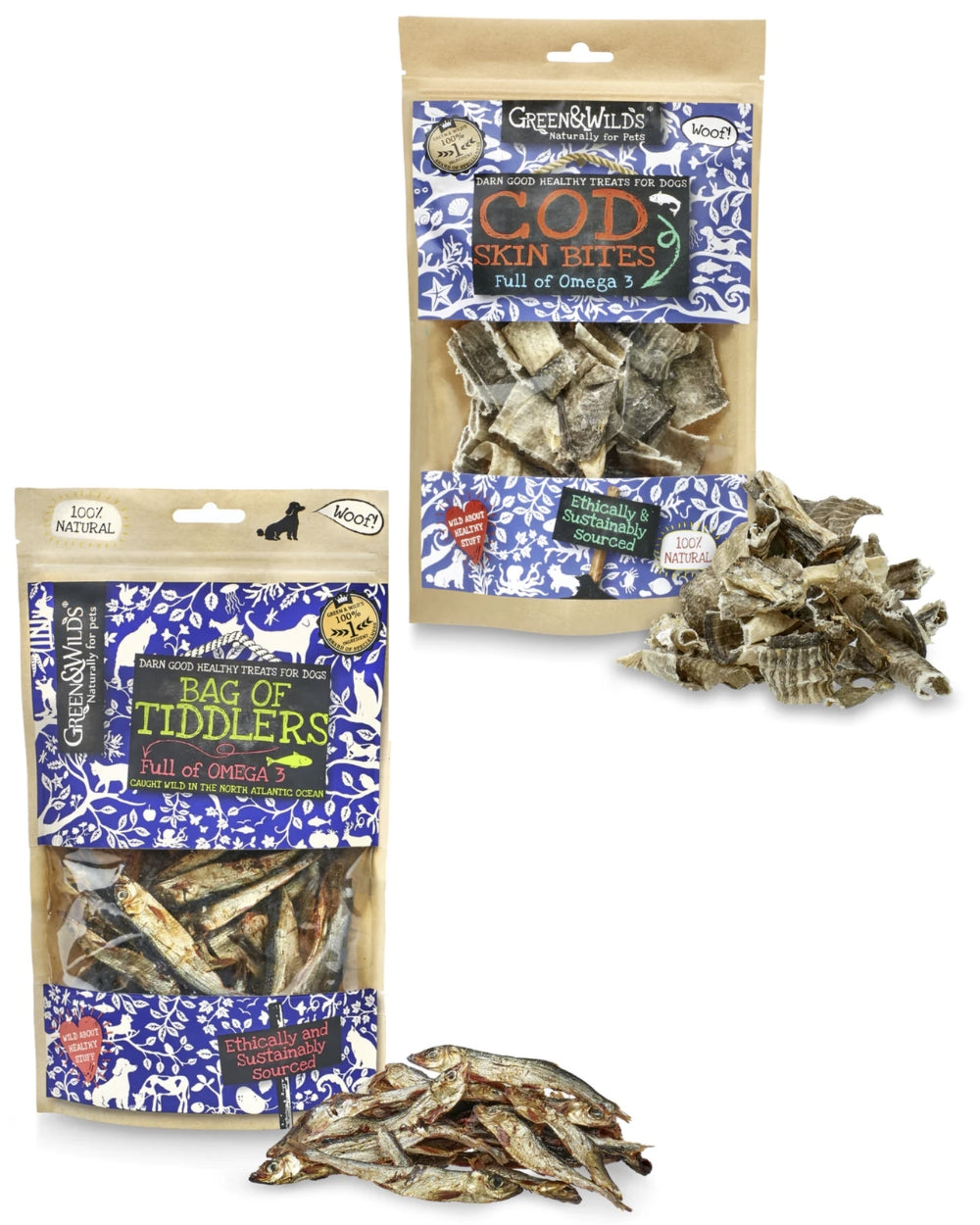 Green and Wilds Cod and Tiddlers Natural Dog Treat