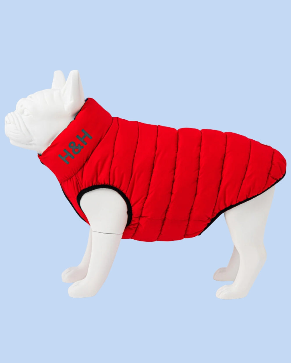 Hugo and Hudson Reversible Dog Puffer Jacket - Red and Navy