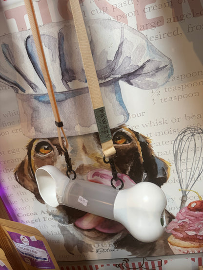 Pet Water Bottle & Waste Bag Storage With Strap BRAND NEW