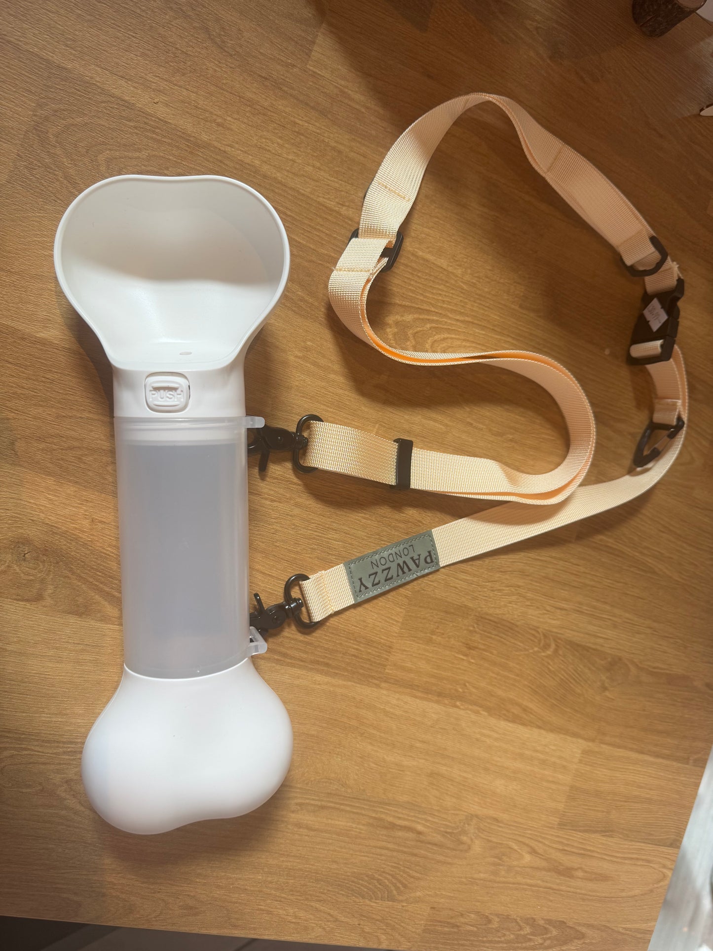 Pet Water Bottle & Waste Bag Storage With Strap BRAND NEW