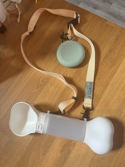 Pet Water Bottle & Waste Bag Storage With Strap BRAND NEW