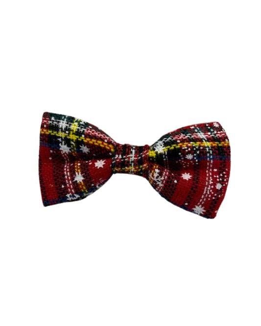 Tongues and Tails Red Squared Dog Bow Tie