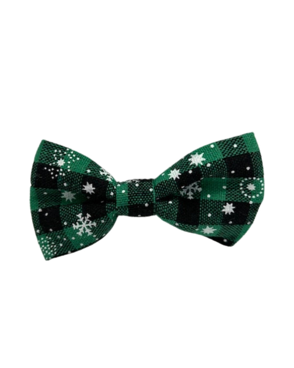 Tongues and Tails Green Squared Dog Bow Tie
