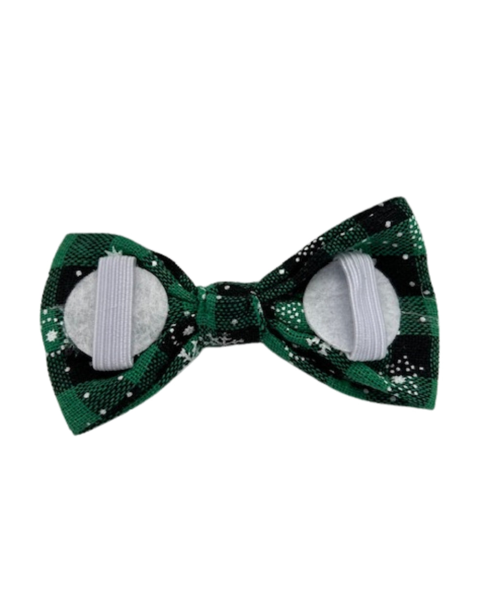 Tongues and Tails Green Squared Dog Bow Tie