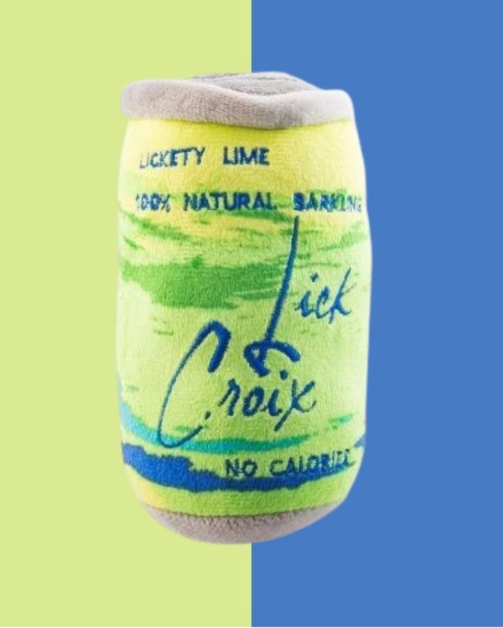 LickCroix Barkling Water Lickety Lime Squeaker Dog Toy