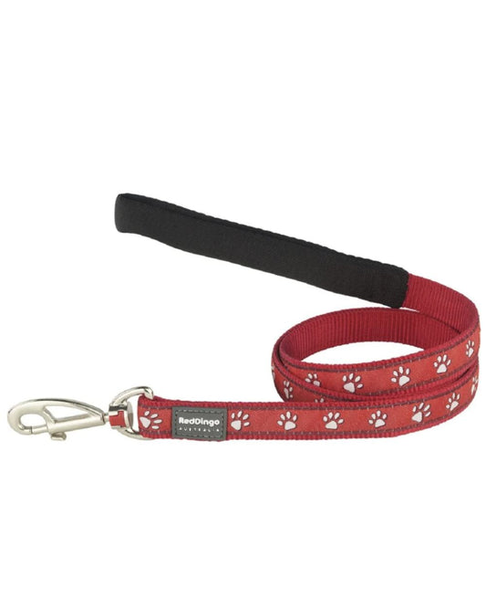 Red Dingo Paws Dog Red Lead Leash