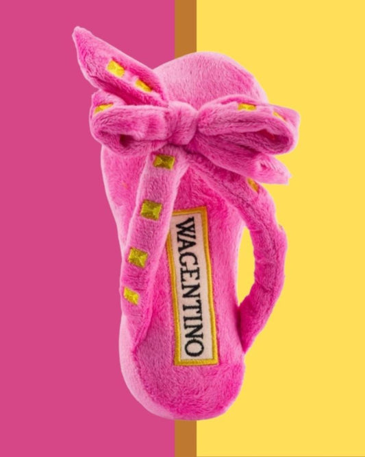 Wagentino Sandal Squeaker Plush Dog Toy Haute Diggity Dog