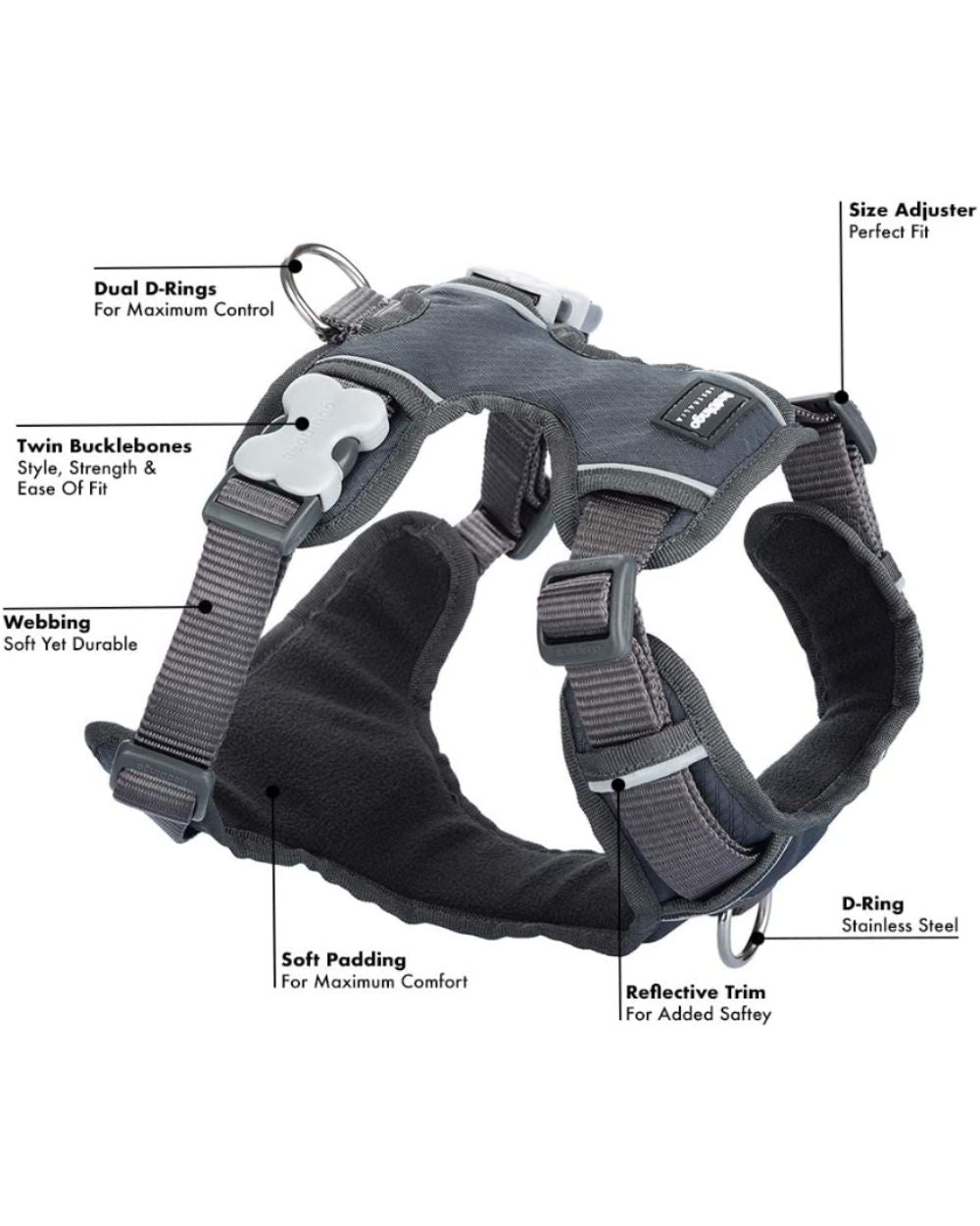 Red Dingo Padded Dog Harness